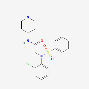 N~2~-(2-chlorophenyl)-N~1~-(1-methyl-4-piperidinyl)-N~2~-(phenylsulfonyl)glycinamide