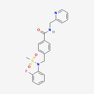 4-{[N-(2-FLUOROPHENYL)METHANESULFONAMIDO]METHYL}-N-[(PYRIDIN-2-YL)METHYL]BENZAMIDE