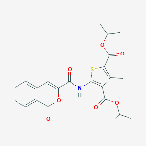 molecular formula C23H23NO7S B448388 diisopropyl 3-methyl-5-{[(1-oxo-1H-isochromen-3-yl)carbonyl]amino}-2,4-thiophenedicarboxylate 