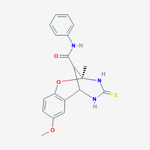 molecular formula C19H19N3O3S B448389 (9S)-4-methoxy-9-methyl-N-phenyl-11-sulfanylidene-8-oxa-10,12-diazatricyclo[7.3.1.0^{2,7}]trideca-2(7),3,5-triene-13-carboxamide 