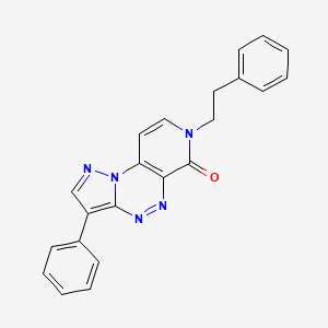 3-phenyl-7-(2-phenylethyl)pyrazolo[5,1-c]pyrido[4,3-e][1,2,4]triazin-6(7H)-one