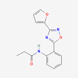 N-{2-[3-(2-furyl)-1,2,4-oxadiazol-5-yl]phenyl}propanamide