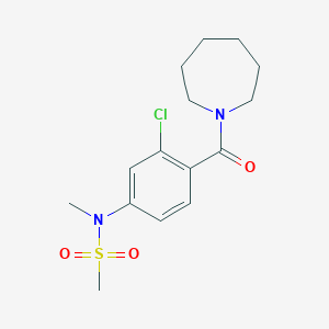 N-[4-(azepane-1-carbonyl)-3-chlorophenyl]-N-methylmethanesulfonamide