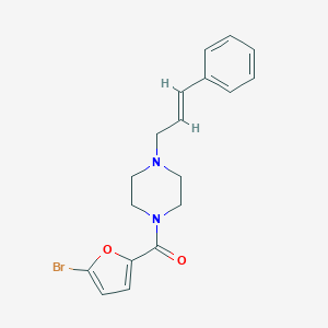 molecular formula C18H19BrN2O2 B448395 1-(5-Bromo-2-furoyl)-4-cinnamylpiperazine 