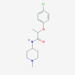 molecular formula C15H21ClN2O2 B4483956 2-(4-chlorophenoxy)-N-(1-methyl-4-piperidinyl)propanamide 