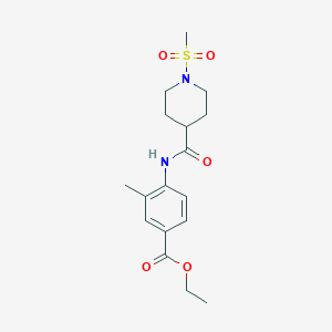 ETHYL 4-(1-METHANESULFONYLPIPERIDINE-4-AMIDO)-3-METHYLBENZOATE