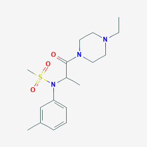 N-[2-(4-ethyl-1-piperazinyl)-1-methyl-2-oxoethyl]-N-(3-methylphenyl)methanesulfonamide