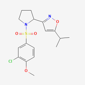 3-{1-[(3-chloro-4-methoxyphenyl)sulfonyl]-2-pyrrolidinyl}-5-isopropylisoxazole