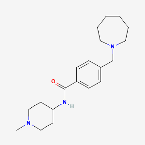 molecular formula C20H31N3O B4483976 4-(1-azepanylmethyl)-N-(1-methyl-4-piperidinyl)benzamide 