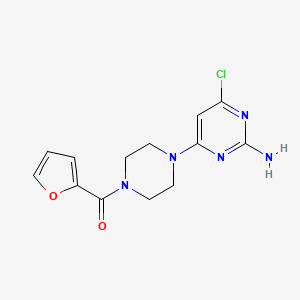 [4-(2-AMINO-6-CHLORO-4-PYRIMIDINYL)PIPERAZINO](2-FURYL)METHANONE