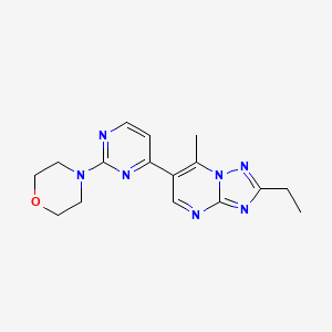 4-[4-(2-ethyl-7-methyl[1,2,4]triazolo[1,5-a]pyrimidin-6-yl)-2-pyrimidinyl]morpholine