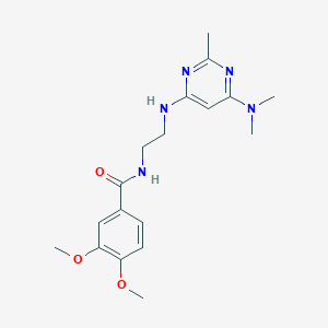 N-(2-{[6-(dimethylamino)-2-methyl-4-pyrimidinyl]amino}ethyl)-3,4-dimethoxybenzamide