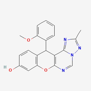 12-(2-methoxyphenyl)-2-methyl-12H-chromeno[3,2-e][1,2,4]triazolo[1,5-c]pyrimidin-9-ol