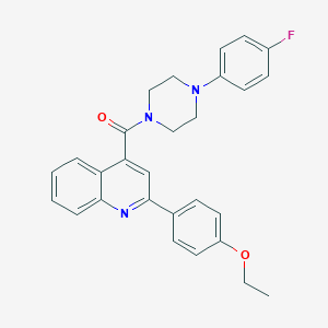 molecular formula C28H26FN3O2 B448407 2-(4-Ethoxyphenyl)-4-{[4-(4-fluorophenyl)-1-piperazinyl]carbonyl}quinoline 