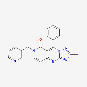 2-methyl-9-phenyl-7-(3-pyridinylmethyl)pyrido[4,3-d][1,2,4]triazolo[1,5-a]pyrimidin-8(7H)-one