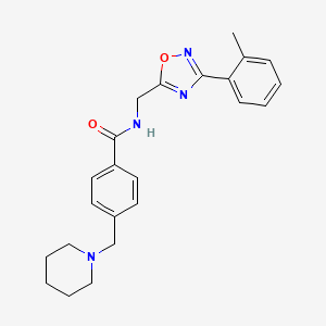 N-{[3-(2-METHYLPHENYL)-1,2,4-OXADIAZOL-5-YL]METHYL}-4-[(PIPERIDIN-1-YL)METHYL]BENZAMIDE