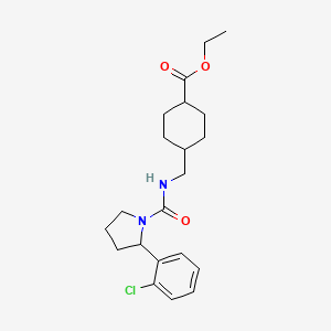 ethyl 4-[({[2-(2-chlorophenyl)-1-pyrrolidinyl]carbonyl}amino)methyl]cyclohexanecarboxylate