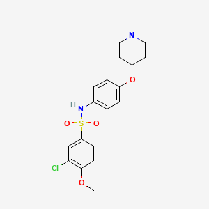 3-CHLORO-4-METHOXY-N-{4-[(1-METHYLPIPERIDIN-4-YL)OXY]PHENYL}BENZENE-1-SULFONAMIDE