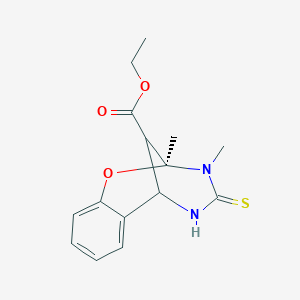 ethyl (2S)-2,3-dimethyl-4-thioxo-3,4,5,6-tetrahydro-2H-2,6-methano-1,3,5-benzoxadiazocine-11-carboxylate