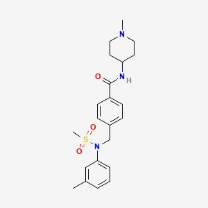 4-{[(3-methylphenyl)(methylsulfonyl)amino]methyl}-N-(1-methyl-4-piperidinyl)benzamide