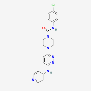 N-(4-chlorophenyl)-4-[6-(4-pyridinylamino)-3-pyridazinyl]-1-piperazinecarboxamide