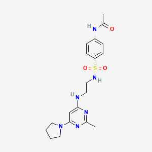 N-(4-{[(2-{[2-methyl-6-(1-pyrrolidinyl)-4-pyrimidinyl]amino}ethyl)amino]sulfonyl}phenyl)acetamide