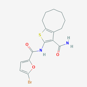 molecular formula C16H17BrN2O3S B448420 5-bromo-N-(3-carbamoyl-4,5,6,7,8,9-hexahydrocycloocta[b]thiophen-2-yl)furan-2-carboxamide 