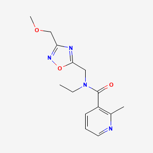 N-ethyl-N-{[3-(methoxymethyl)-1,2,4-oxadiazol-5-yl]methyl}-2-methylnicotinamide