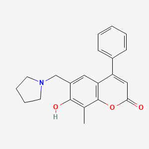 7-HYDROXY-8-METHYL-4-PHENYL-6-[(PYRROLIDIN-1-YL)METHYL]-2H-CHROMEN-2-ONE