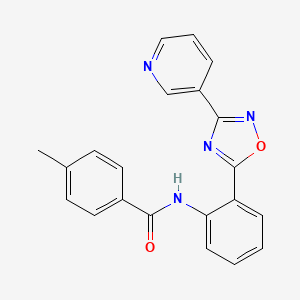 4-methyl-N-{2-[3-(3-pyridinyl)-1,2,4-oxadiazol-5-yl]phenyl}benzamide