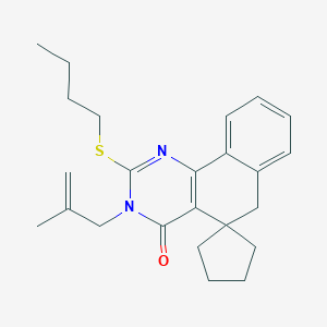 2-butylsulfanyl-3-(2-methylprop-2-enyl)spiro[6H-benzo[h]quinazoline-5,1'-cyclopentane]-4-one