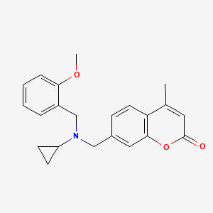 7-{[cyclopropyl(2-methoxybenzyl)amino]methyl}-4-methyl-2H-chromen-2-one