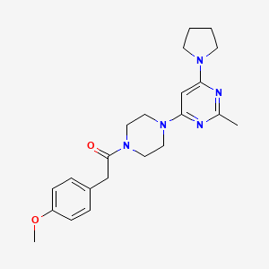 4-{4-[(4-methoxyphenyl)acetyl]-1-piperazinyl}-2-methyl-6-(1-pyrrolidinyl)pyrimidine