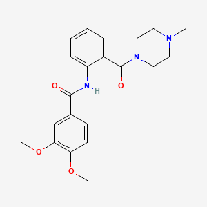 3,4-dimethoxy-N-{2-[(4-methyl-1-piperazinyl)carbonyl]phenyl}benzamide