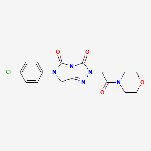 6-(4-chlorophenyl)-2-[2-(4-morpholinyl)-2-oxoethyl]-6,7-dihydro-3H-imidazo[5,1-c][1,2,4]triazole-3,5(2H)-dione