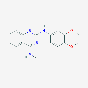 molecular formula C17H16N4O2 B4484307 N~2~-(2,3-dihydro-1,4-benzodioxin-6-yl)-N~4~-methyl-2,4-quinazolinediamine 