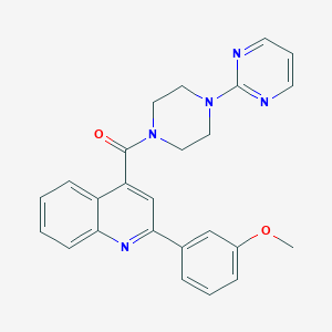 2-(3-Methoxyphenyl)-4-[(4-pyrimidin-2-ylpiperazin-1-yl)carbonyl]quinoline