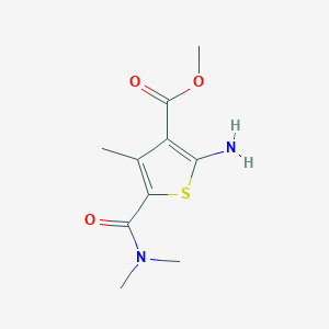 molecular formula C10H14N2O3S B448432 Methyl 2-amino-5-(dimethylcarbamoyl)-4-methylthiophene-3-carboxylate CAS No. 350996-95-1