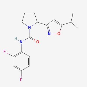 N-(2,4-Difluorophenyl)-2-[5-(propan-2-YL)-1,2-oxazol-3-YL]pyrrolidine-1-carboxamide