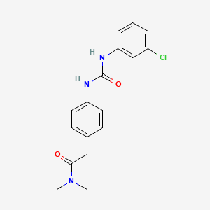 2-(4-{[(3-chloroanilino)carbonyl]amino}phenyl)-N,N-dimethylacetamide