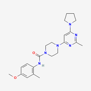 N-(4-methoxy-2-methylphenyl)-4-[2-methyl-6-(1-pyrrolidinyl)-4-pyrimidinyl]-1-piperazinecarboxamide