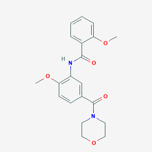 2-methoxy-N-[2-methoxy-5-(4-morpholinylcarbonyl)phenyl]benzamide