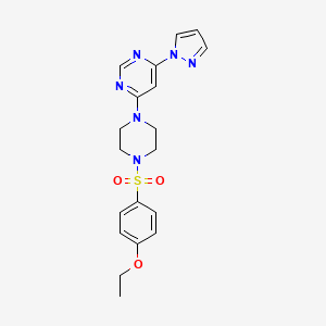 4-{4-[(4-ethoxyphenyl)sulfonyl]-1-piperazinyl}-6-(1H-pyrazol-1-yl)pyrimidine