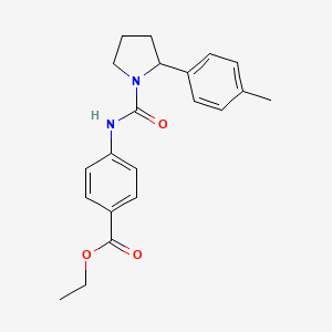 molecular formula C21H24N2O3 B4484410 ethyl 4-({[2-(4-methylphenyl)-1-pyrrolidinyl]carbonyl}amino)benzoate 