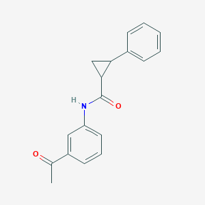 molecular formula C18H17NO2 B448442 N-(3-acetylphenyl)-2-phenylcyclopropanecarboxamide 