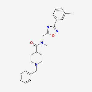 1-benzyl-N-methyl-N-{[3-(3-methylphenyl)-1,2,4-oxadiazol-5-yl]methyl}piperidine-4-carboxamide