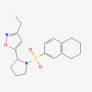 3-Ethyl-5-[1-(5,6,7,8-tetrahydronaphthalene-2-sulfonyl)pyrrolidin-2-YL]-1,2-oxazole