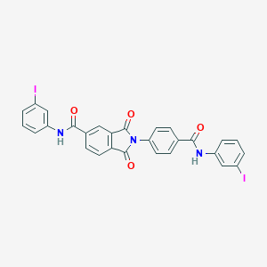 molecular formula C28H17I2N3O4 B448445 2-{4-[(3-iodoanilino)carbonyl]phenyl}-N-(3-iodophenyl)-1,3-dioxo-5-isoindolinecarboxamide 
