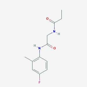 N-{2-[(4-fluoro-2-methylphenyl)amino]-2-oxoethyl}propanamide