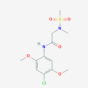 N-(4-chloro-2,5-dimethoxyphenyl)-2-[methyl(methylsulfonyl)amino]acetamide